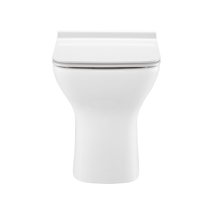 Swiss Madison Carre DualFlush Elongated Back to Wall Toilet (Seat